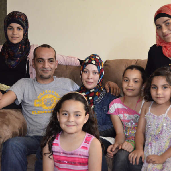 Mohammad and Linda Jomaa al-Halabi, along with their five daughters, are among the fewer than 1,000 Syrian refugees who have been resettled in the U.S.